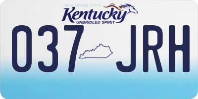 KY license plate 037JRH