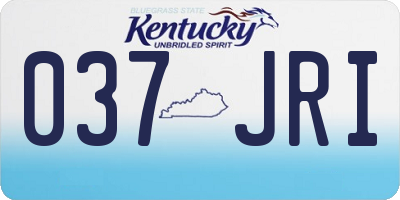 KY license plate 037JRI