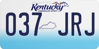 KY license plate 037JRJ