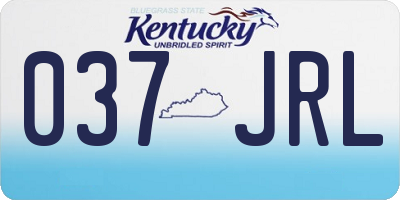 KY license plate 037JRL