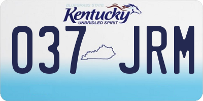 KY license plate 037JRM