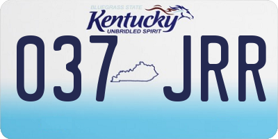 KY license plate 037JRR