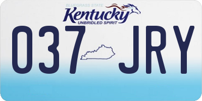KY license plate 037JRY