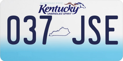 KY license plate 037JSE