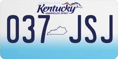 KY license plate 037JSJ