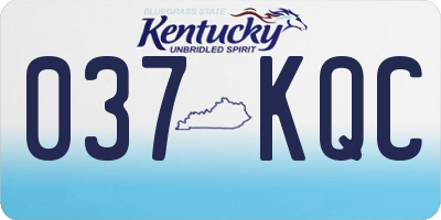 KY license plate 037KQC