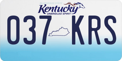 KY license plate 037KRS