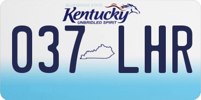 KY license plate 037LHR