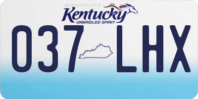 KY license plate 037LHX