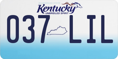 KY license plate 037LIL