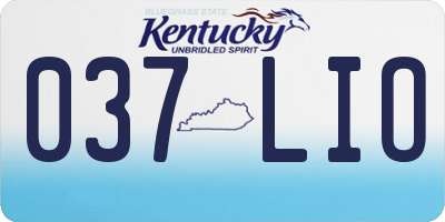 KY license plate 037LIO