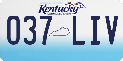 KY license plate 037LIV