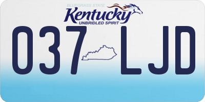 KY license plate 037LJD
