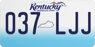KY license plate 037LJJ