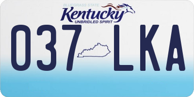 KY license plate 037LKA