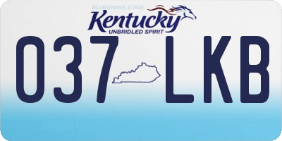 KY license plate 037LKB