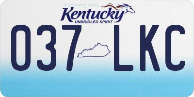 KY license plate 037LKC
