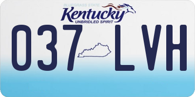 KY license plate 037LVH