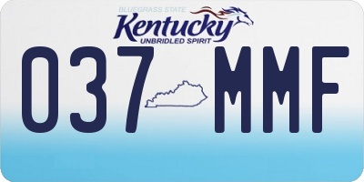 KY license plate 037MMF