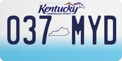 KY license plate 037MYD