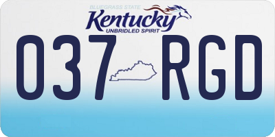 KY license plate 037RGD