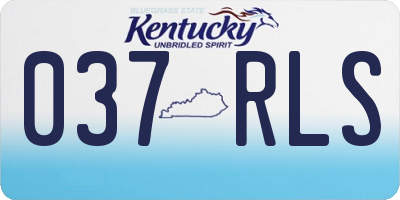 KY license plate 037RLS