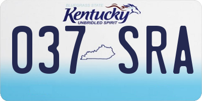 KY license plate 037SRA