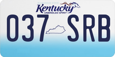 KY license plate 037SRB