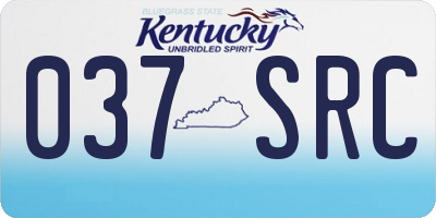 KY license plate 037SRC