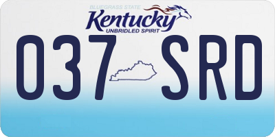 KY license plate 037SRD