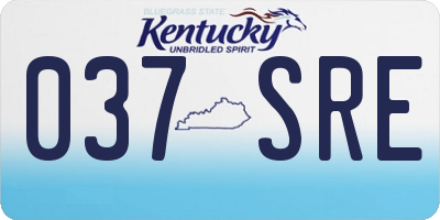 KY license plate 037SRE