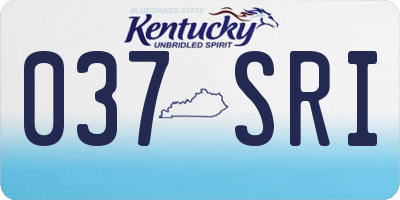 KY license plate 037SRI