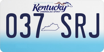 KY license plate 037SRJ