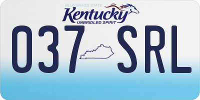 KY license plate 037SRL