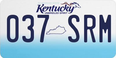 KY license plate 037SRM