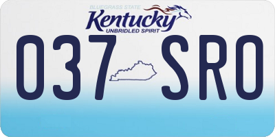 KY license plate 037SRO