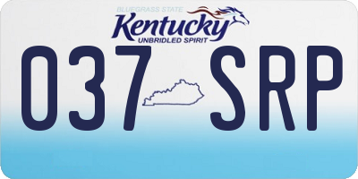 KY license plate 037SRP