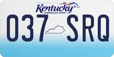 KY license plate 037SRQ