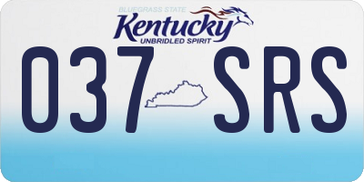 KY license plate 037SRS