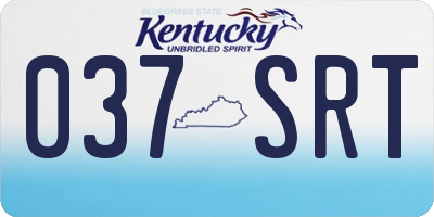 KY license plate 037SRT