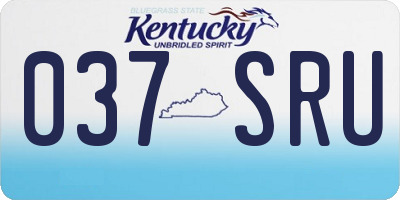 KY license plate 037SRU