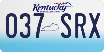 KY license plate 037SRX
