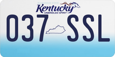 KY license plate 037SSL