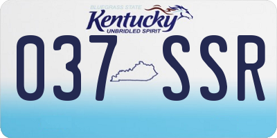 KY license plate 037SSR