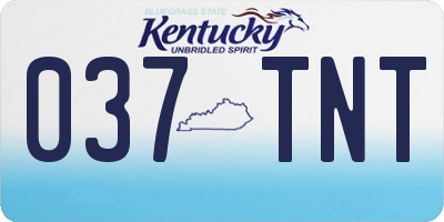 KY license plate 037TNT