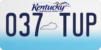 KY license plate 037TUP