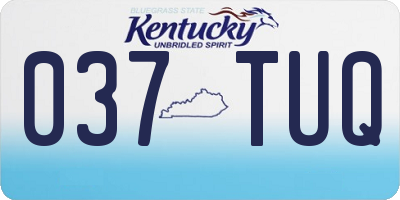 KY license plate 037TUQ