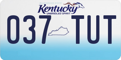 KY license plate 037TUT