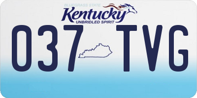 KY license plate 037TVG