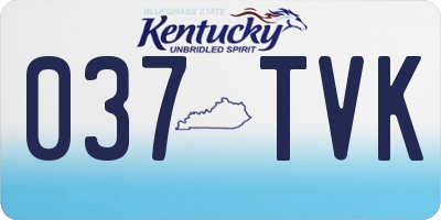 KY license plate 037TVK